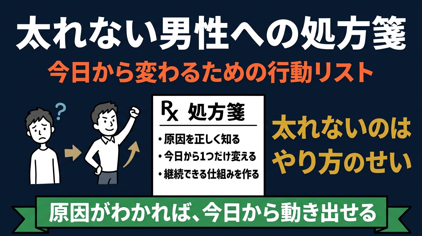 太れない男性への処方箋【今日から変わるための行動リスト】