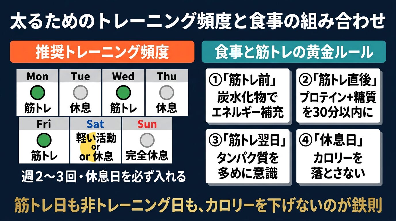 太るためのトレーニング頻度の考え方