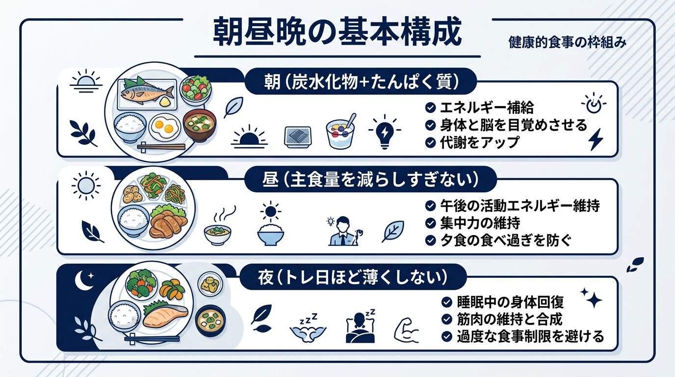 1週間の朝昼晩メニュー構成