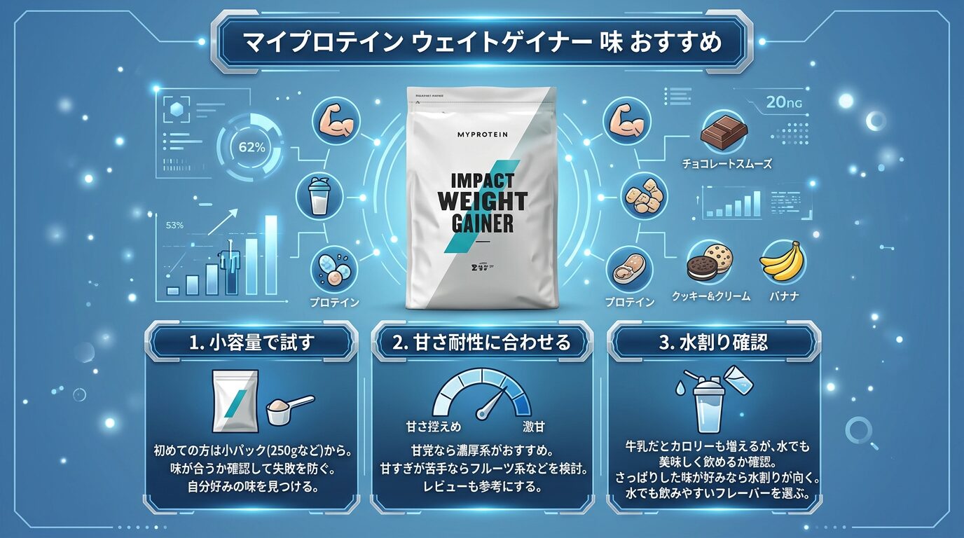 マイプロテインウェイトゲイナーの味選び