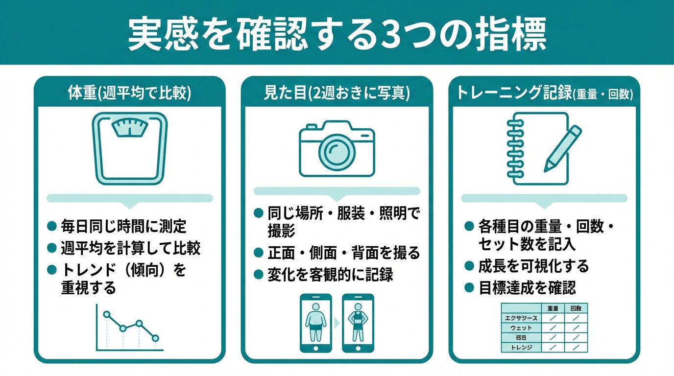 効果実感を確認するチェック項目