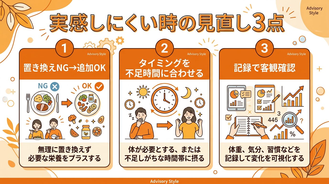 効果が出ないときの見直しポイント