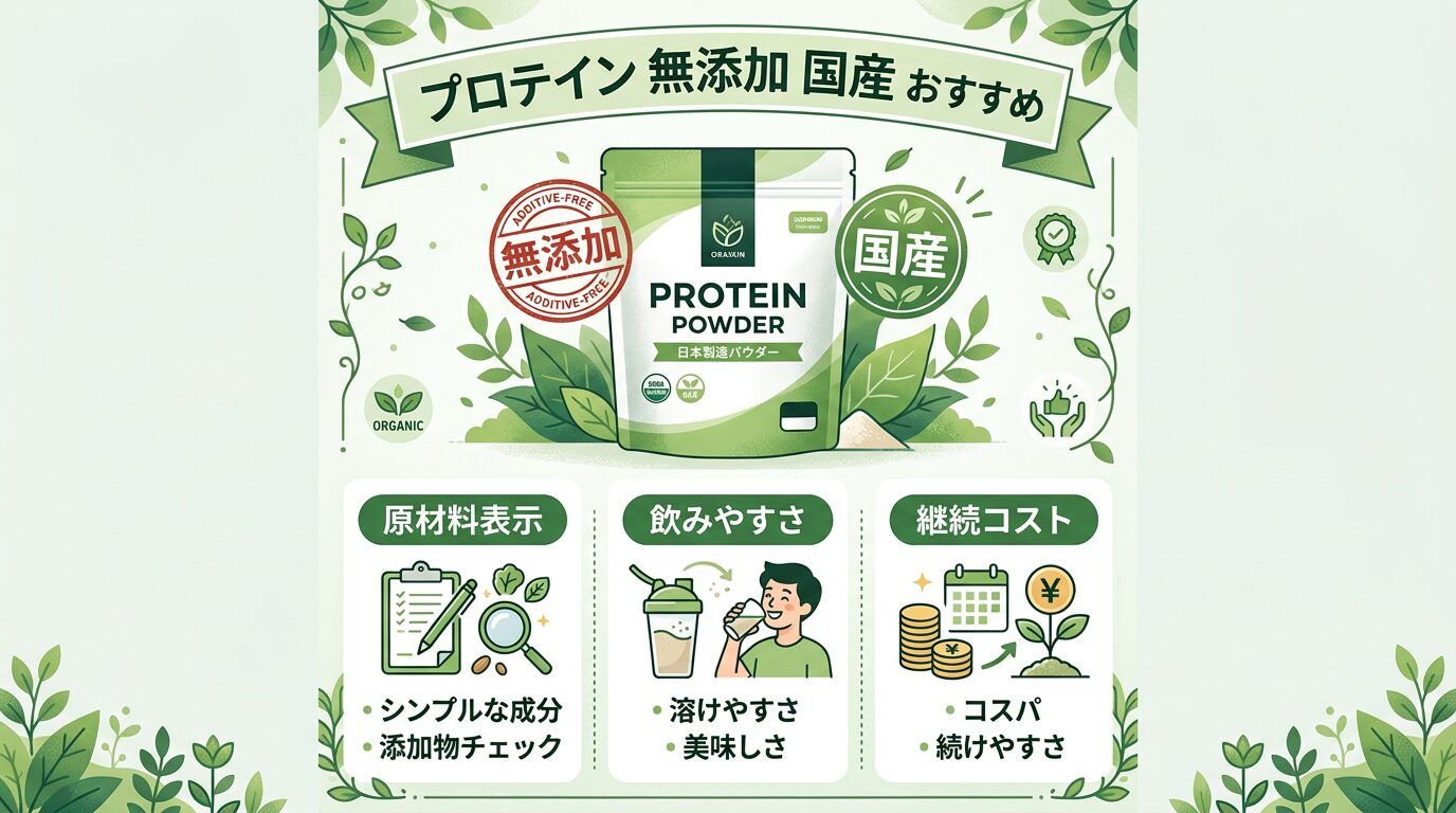 無添加国産プロテインの選び方