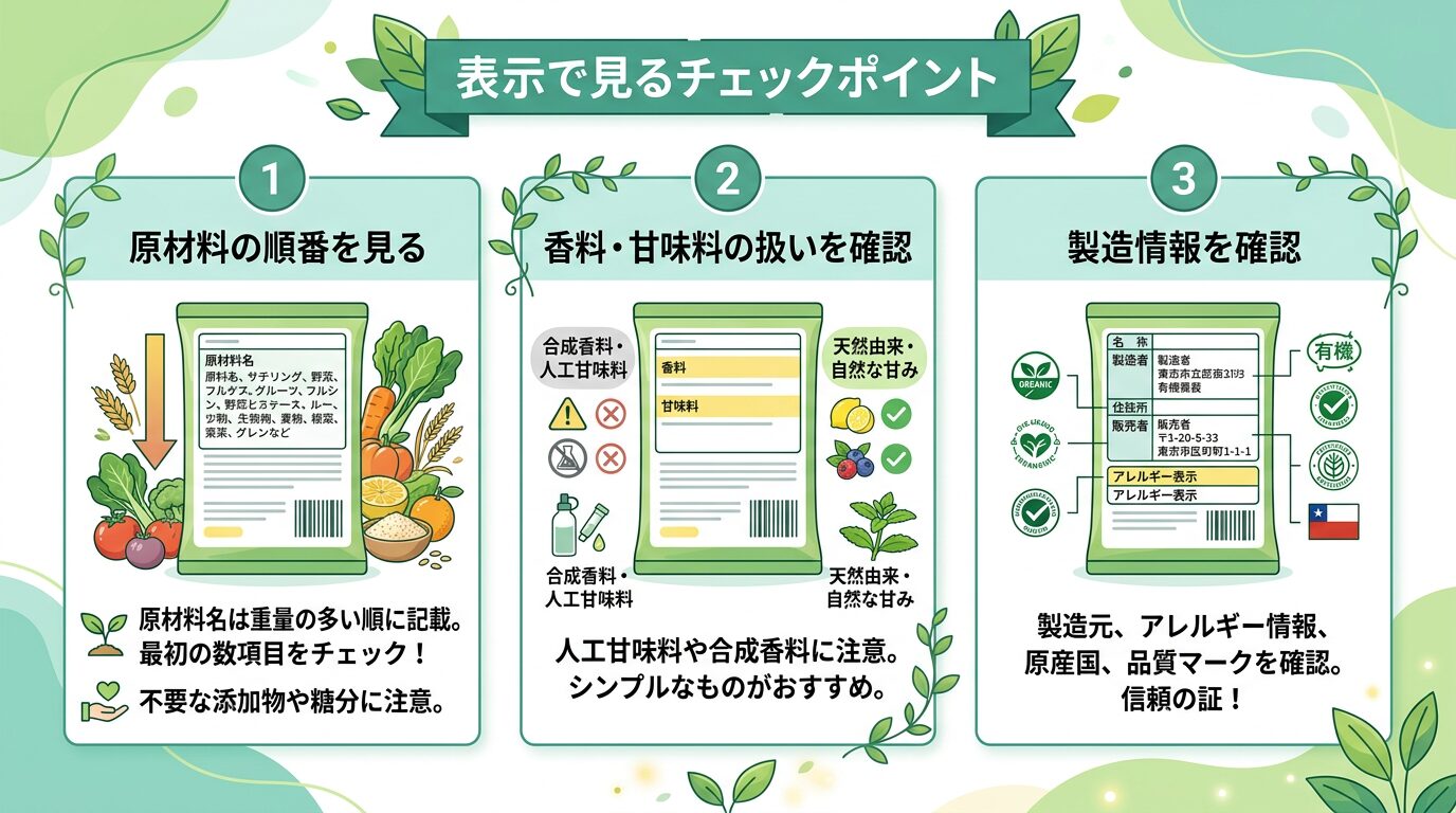 無添加国産プロテインの表示確認ポイント