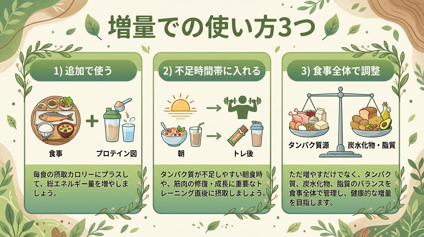 増量目的での無添加国産プロテイン活用法