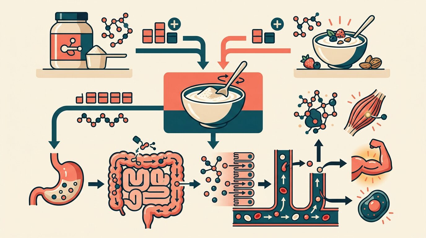 プロテインとヨーグルトを混ぜる効果の仕組み