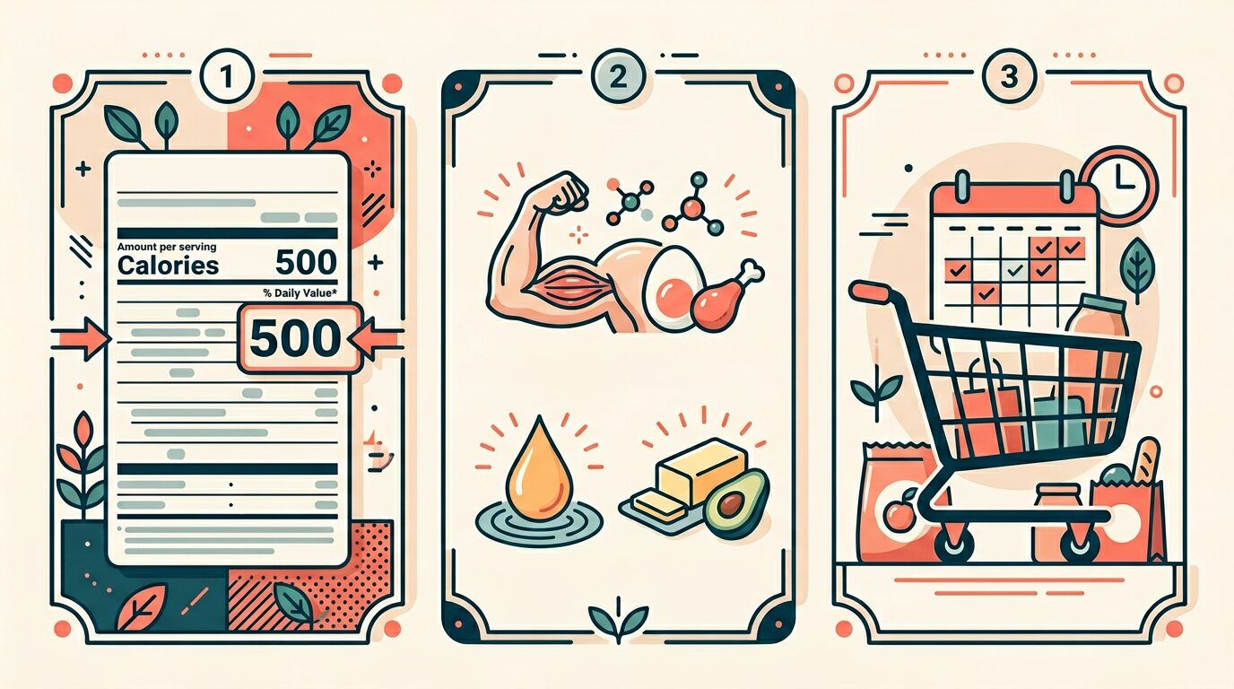 スーパーで少量高カロリー食品を選ぶ3つの基準