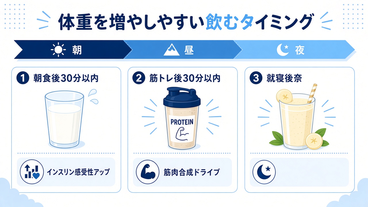 太る飲み物を飲むタイミング｜朝・食間・運動後・寝る前